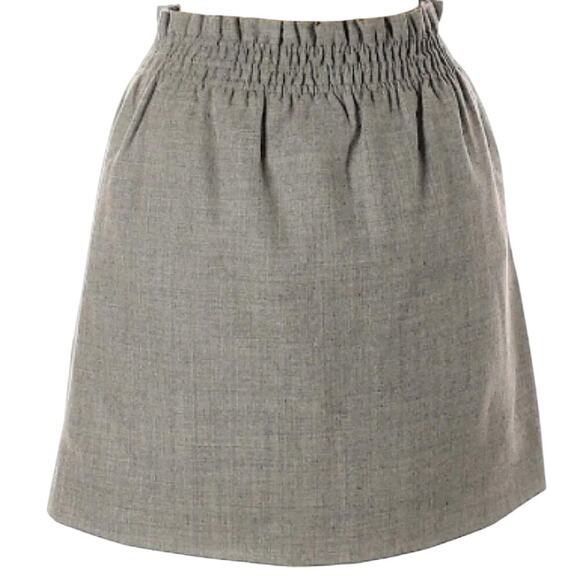 J. Crew Sidewalk Wool Skirt size US 6 Smocked Elastic High waist Pockets - Picture 11 of 12